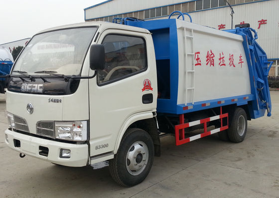 5.5 Cbm Tipe bahan bakar Trash Dump Truck Garbage Tipper Dengan Loader Belakang