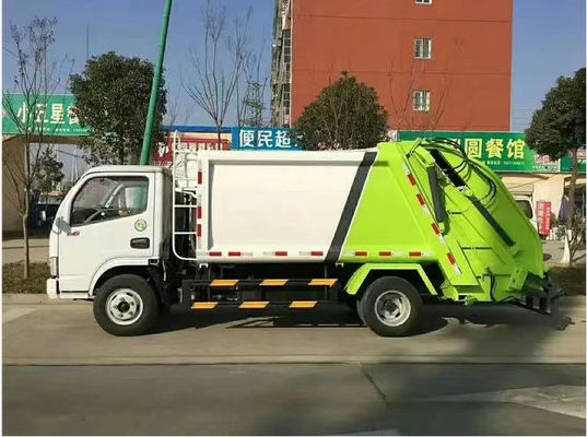 5.5 Cbm Tipe bahan bakar Trash Dump Truck Garbage Tipper Dengan Loader Belakang
